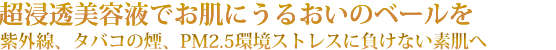 環境ストレスに負けないバリア機能アップ